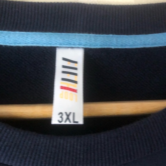 Fifth Loop Navy Blue Bitter Sweet Teddy Bear Graphic Crewneck Sweatshirt Sz 3X - Picture 7 of 10